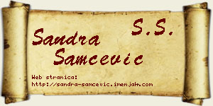 Sandra Samčević vizit kartica